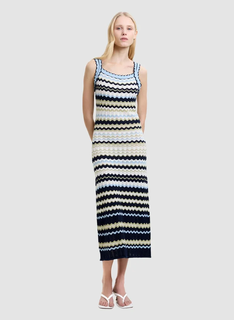 French Connection Striped London Knit Midi Dress